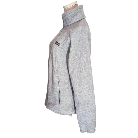 Columbia Light Grey Full Zip Long Sleeve Fleece Jacket Women's Size M - Picture 4 of 13